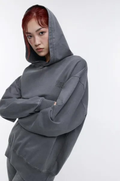 Худи oversize спортивная с вареным эффектом