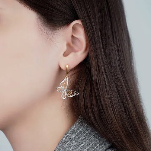 Серьги Ювелир Карат, серебро, 925 проба, , золотистый/серебристый