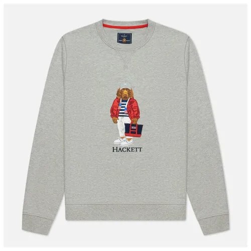 Мужская толстовка Hackett Embroidery Harry Crew Neck серый , Размер M