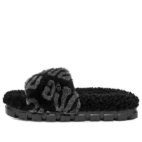 Тапочки с логотипом слайдеры Ugg, черный