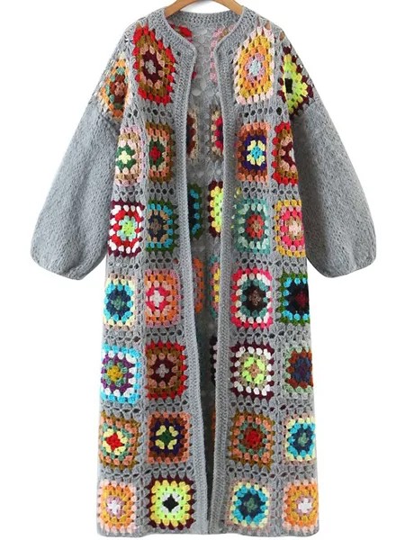 Jastie 2022 Boho полый длинный рукав вязаный кардиган для женщин осень зима пальто свитера шикарный Повседневный свободный свитер куртка топы