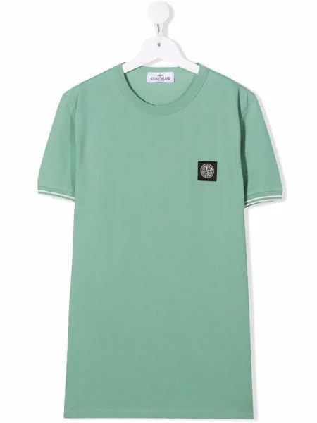 Stone Island Junior футболка с нашивкой-логотипом