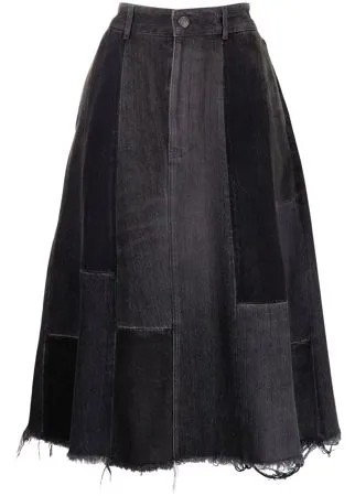 Balenciaga джинсовая юбка со вставками