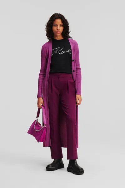 Приталенное платье-свитер с острием Karl Lagerfeld, фиолетовый