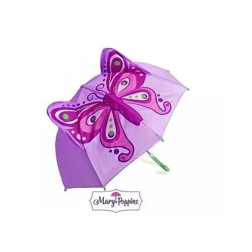 Зонт-трость Mary Poppins, механика, купол 46 см., для девочек, фиолетовый