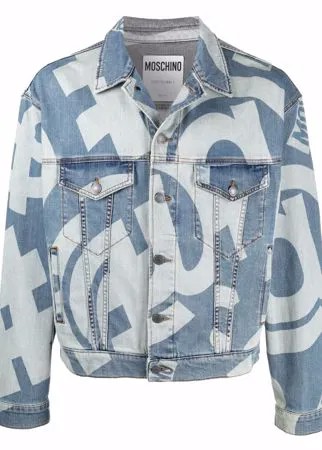 Moschino джинсовая куртка с графичным принтом