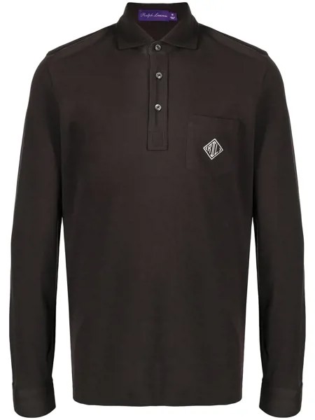 Ralph Lauren Purple Label рубашка поло с вышитым логотипом