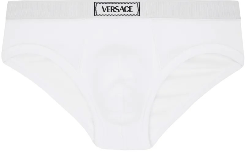 Белые трусы в стиле 90-х Versace Underwear