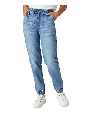 Женские синие джинсы-джоггеры с манжетами и застежкой-молнией LUCKY BRAND 0