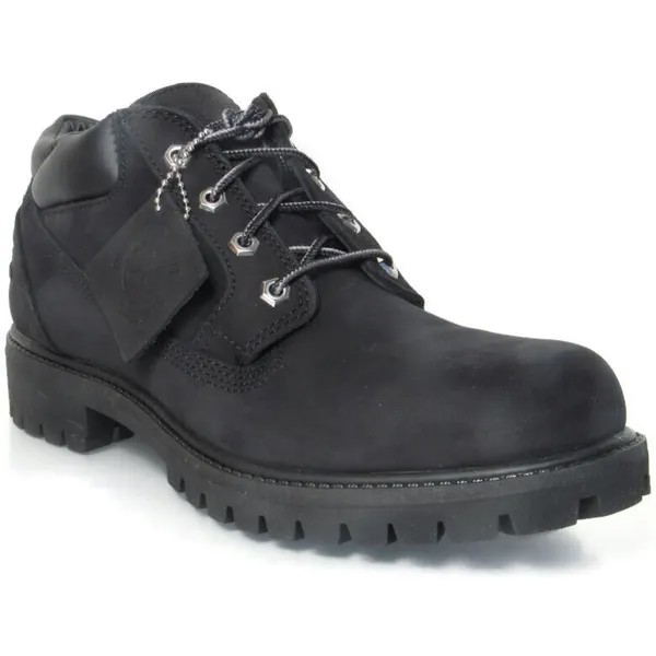 Мужские непромокаемые рабочие туфли-оксфорды Timberland Classic Low из черного нубука, 73537