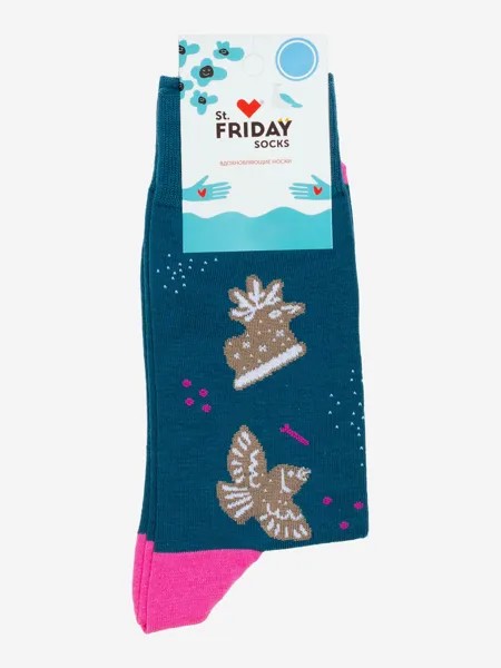 Носки с рисунками St.Friday Socks - Имбирные пряники, Коричневый