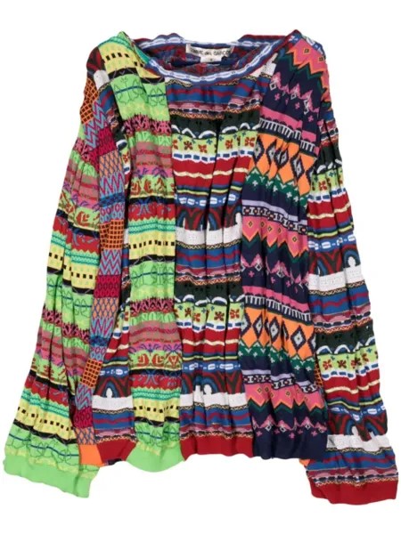 Джемпер из смесовой шерсти в технике пэчворк Comme Des Garçons, мультиколор