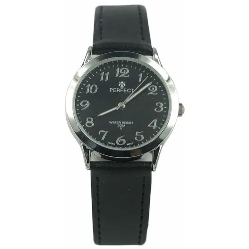 Perfect часы кварцевые, на батарейке, мужские, на кожаном ремне, металлический браслет, японский механизм наручные GX017-084