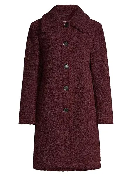 Тедди Пальто Sam Edelman, цвет burgundy