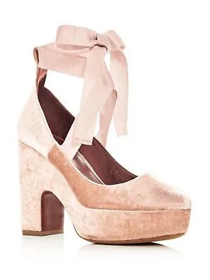 Женские туфли-лодочки TABITHA SIMMONS Pink Velvet 4 Block Sky Platform 37 B