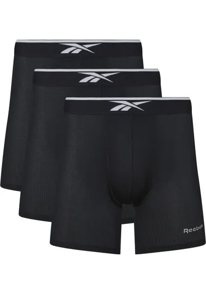 Reebok Trunk (3 шт.), пояс из микрофибры, отводящий влагу, черный