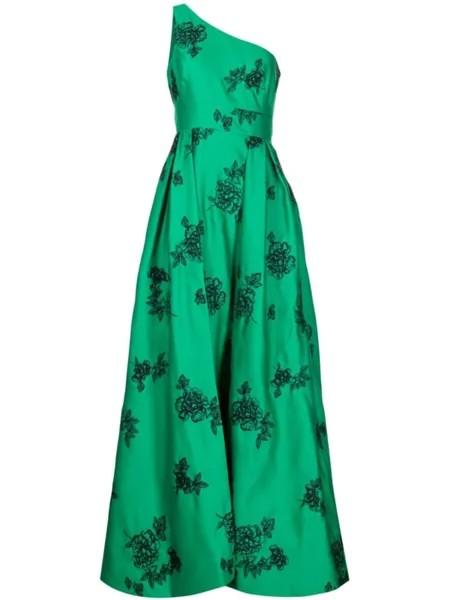 Marchesa Notte вечернее платье Marigold Ball, зеленый