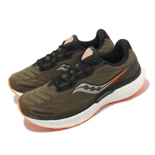 Saucony Triumph 19 2E Wide Olive Orange Мужская спортивная обувь для шоссейного бега S20678120