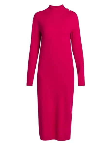 Платье-свитер из кашемира и шелка Agnona, красный