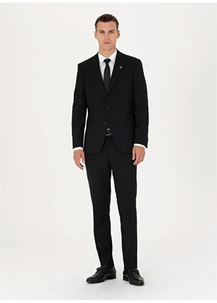 Черный мужской костюм Slim Fit с нормальной талией Pierre Cardin