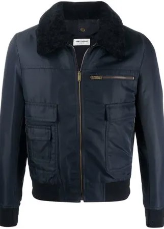 Saint Laurent куртка-бомбер Aviator на молнии