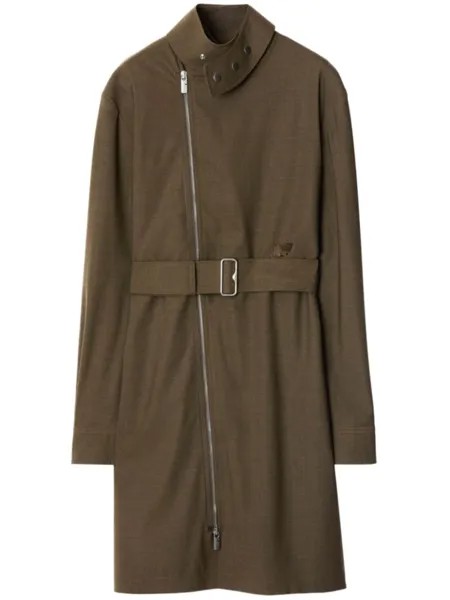 Burberry платье из эластичной шерсти, коричневый