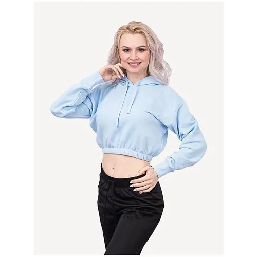 Hooded Crop Top, толстовка, (AYB) голубой, M