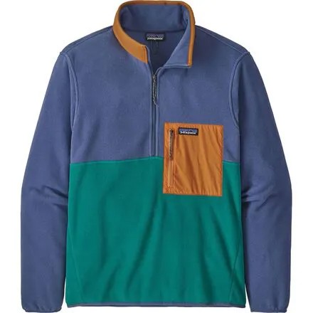 Пуловер с молнией 1/2 Microdini мужской Patagonia, цвет Borealis Green