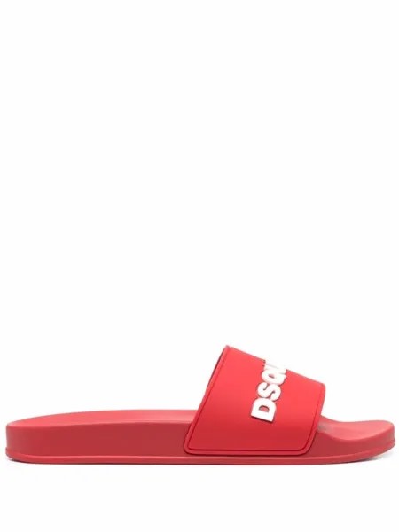 Dsquared2 шлепанцы с логотипом, красный