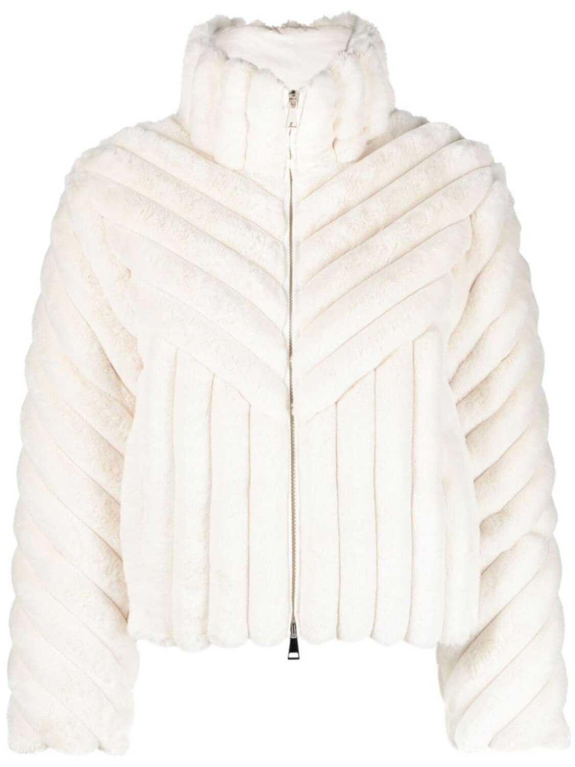 Moncler стеганый бархатный пуховик Pedrix, нейтральный цвет