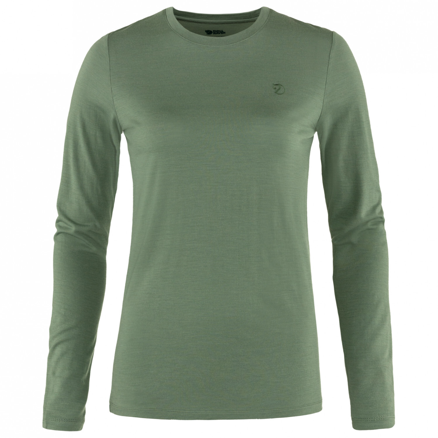 Лонгслив из мериноса Fjällräven Women's Abisko Wool L/S, цвет Patina Green
