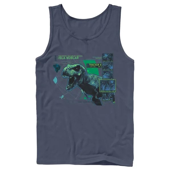 Мужская майка Jurassic World T Rex Isla Nublar Tacker Tank