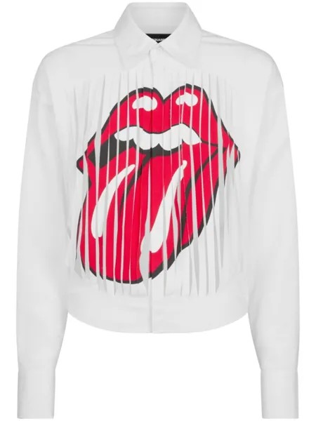 Dsquared2 рубашка из коллаборации с The Rolling Stones, белый