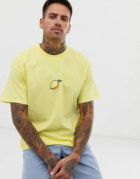 Oversize-футболка с вышитым лимоном New Love Club-Желтый