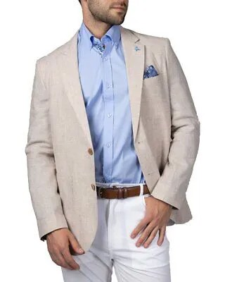 Мужская спортивная куртка Tailorbyrd Mini из смесового льна с текстурой «гусиные лапки» 46