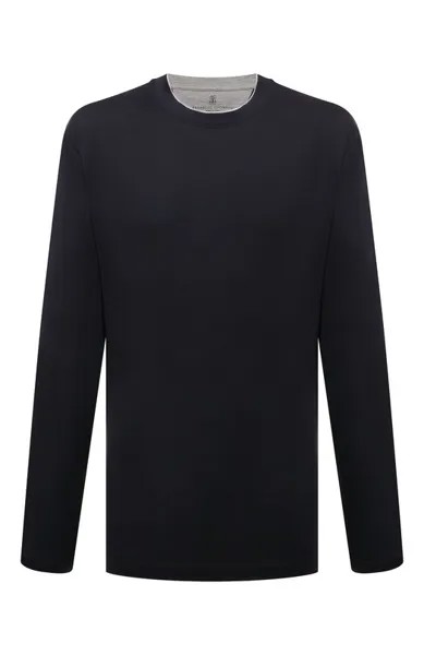 Лонгслив из шелка и хлопка Brunello Cucinelli