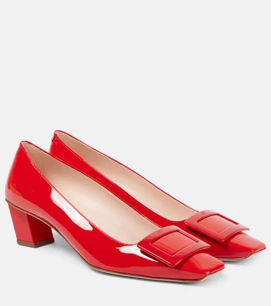 Лакированные туфли Belle Vivier 45 с пяткой назад Roger Vivier, красный