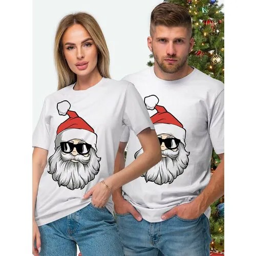 Футболка Happyfox Унисекс, размер 54, белый, черный, красный