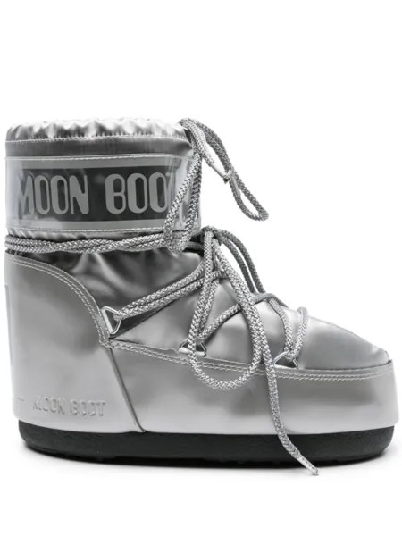 Moon Boot дутые ботинки Monaco с эффектом металлик, серый