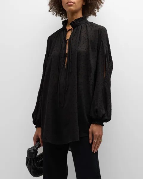 Прозрачная блуза в горошек Robbins с завязками спереди Iro