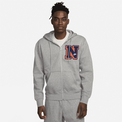 Худи Nike Club Fleece, цвет Dark Grey Heather/Light Smoke Grey