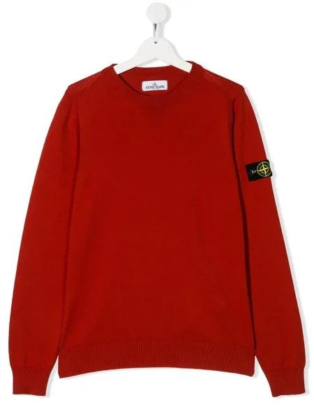 Stone Island Junior свитер с нашивкой-логотипом