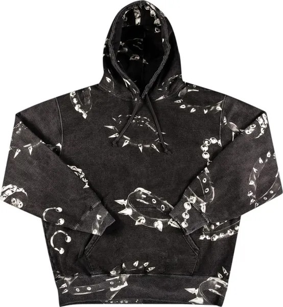 Толстовка Supreme Studded Collars Hooded Sweatshirt 'Black', черный