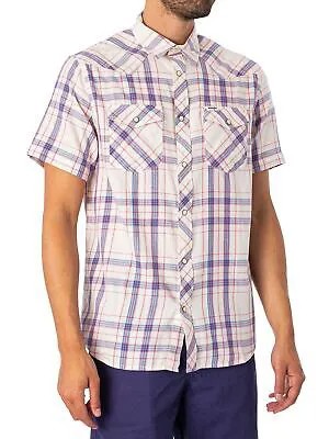 Мужская рубашка в стиле вестерн с короткими рукавами Wrangler, разноцветная