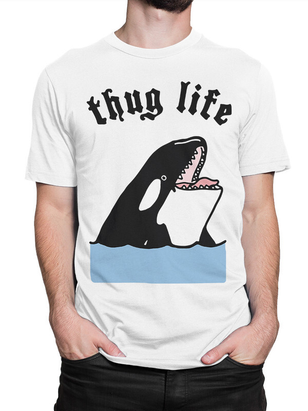 Футболка мужская Design Heroes Thug Life - Тупак Шакур (2Pac) белая 3XL