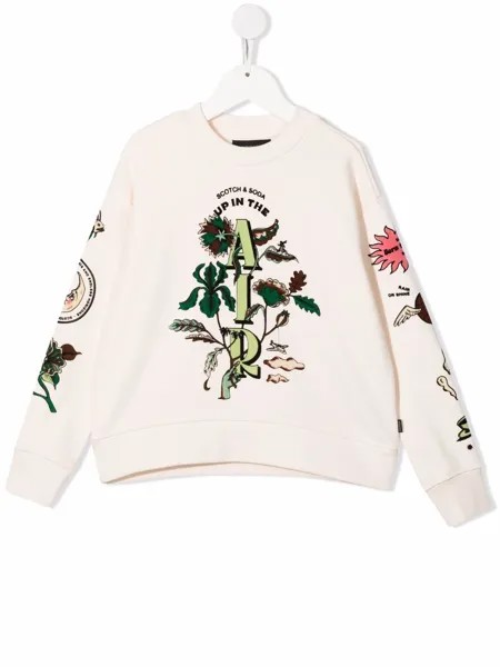 Scotch & Soda Kids толстовка с круглым вырезом и графичным принтом