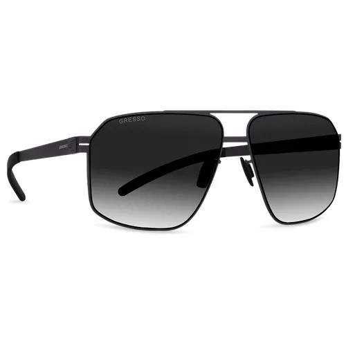 Солнцезащитные очки Gresso, квадратные, с защитой от УФ, градиентные, для мужчин, черный