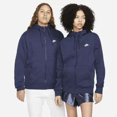 Худи Nike Sportswear Club Fleece, цвет Midnight Navy/Midnight Navy/White