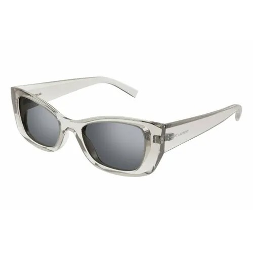 Солнцезащитные очки Saint Laurent, бежевый, серебряный
