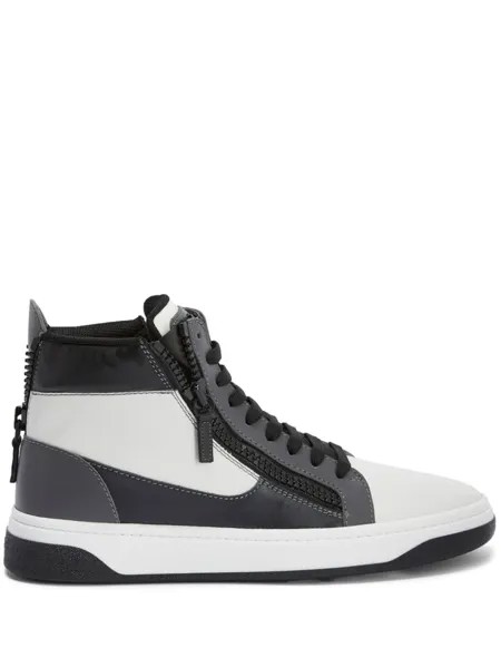 Giuseppe Zanotti высокие кеды на шнуровке, черный